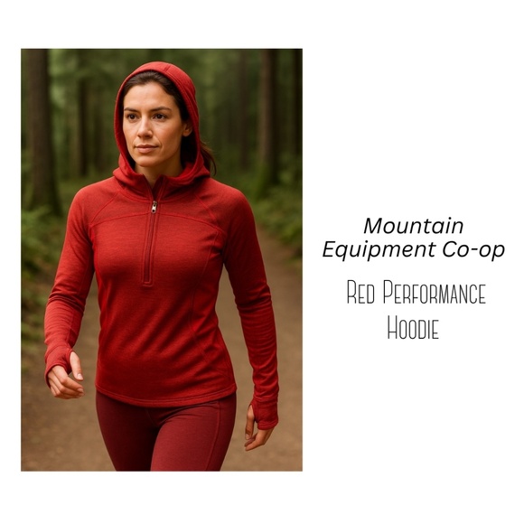 Mountain Equipment Co-op Red Performance Hoodie – Women’s M - Bundle & Save 🇨🇦 - Picture 1 of 13